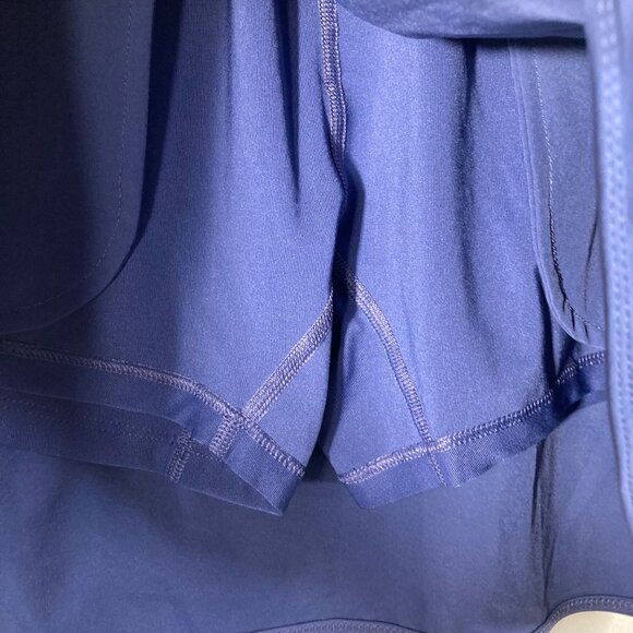 Womens Patagonia Fleetwith Skort Blue M Polyester Spandex Faux wrap front Flaw - Picture 6 of 11